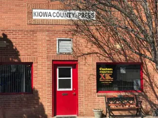 PICT Kiowa County Press front door - Chris Sorensen