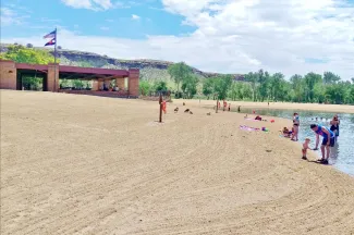 Kestrel Pond beach at Lake Pueblo Reservoir - CPW