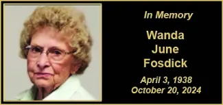 Memorial photo for Wanda June Fosdick of Otero County, Colorado.