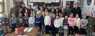 Eads Elementary School first grade class made the greatest number of donations to the 2024 food drive
