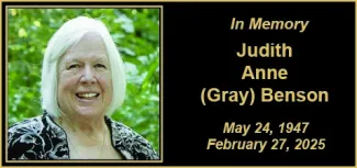 Memorial photo of Judith Anne (Gray) Benson