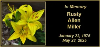 Memorial photo for Rusty Allen Miller