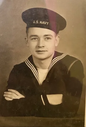 Photo of Donald John McCoin from his World War II Navy service.