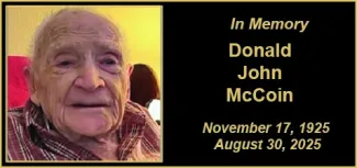Memorial photo for Donald John McCoin